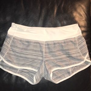 Lululemon Athletica Grey/White Running Shorts